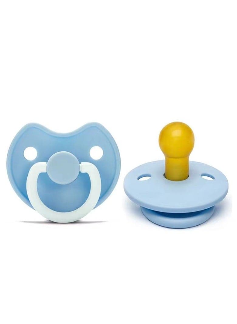 Baby Pacifiers | 1-Pack Soothers | BPA-Free Natural Latex Food Grade | Super Soft Bite Resistance | Sleep Anti-Flatulence | Baby Teething Toy | Blue(Glow-in-the-dark)
