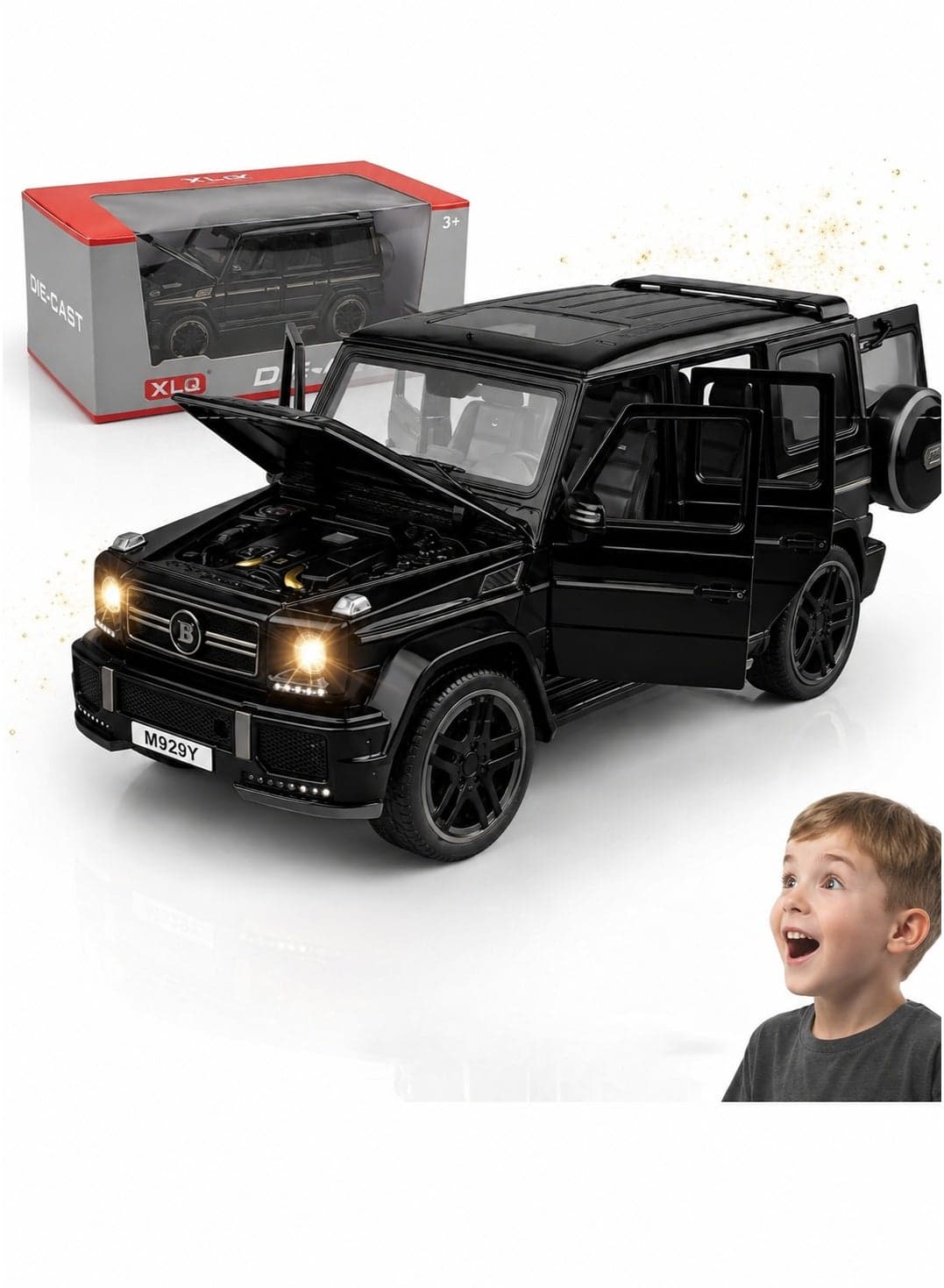Dexo 1:24 Scale Mercedes G-Class Diecast Model Car – Luxury SUV Toy with Lights, Sound & Pull-Back Action