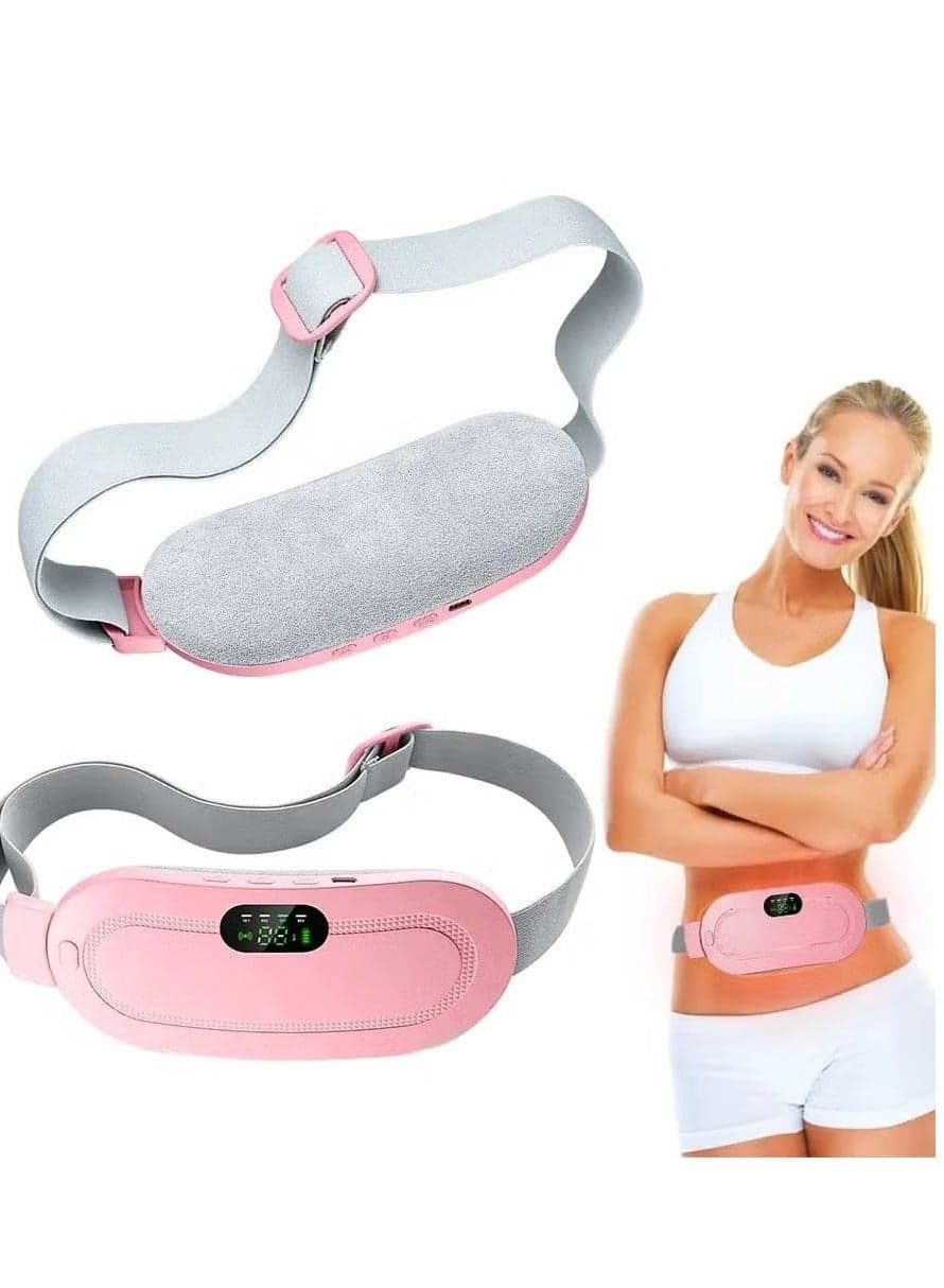 Menstrual Heating Pad, Electric Cordless Heated Waist Belt,Fast Heating Pad with 3 Heat Levels and 3 Vibration Massage Modes, Menstrual/Period, Back or Belly Pain Relief for Women or Girl