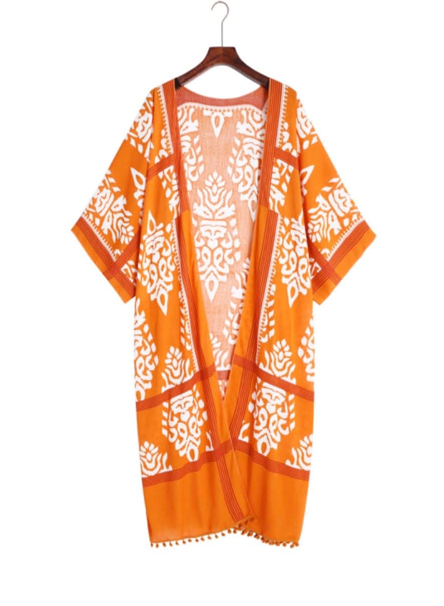 Cardigan Kimono Cotton Coverup