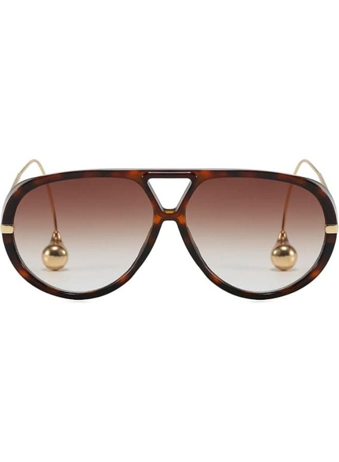 Retro Oversized Aviator Sunglasses for Women UV Protection Big Large Trendy Sunglasses Womens Trendy Designer 2025