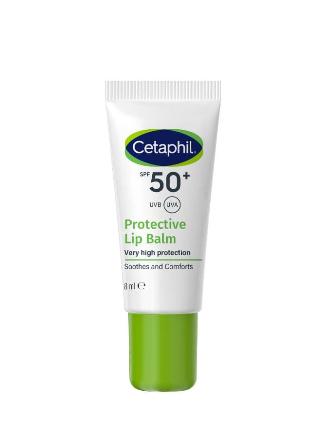 Protective Lip Balm Spf 50+, Moisturizing Lightweight Lip Balm, Very High Protection, Unscented Unscented 8ml