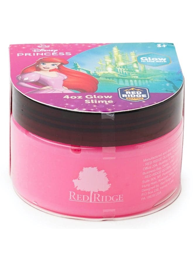 Princess 4oz Glow Slime | Glow In The Dark | Soft , Stretchy & Non-sticky Slime For Kids | Fun Stress Relief Toy | Red | Age 3+ Year
