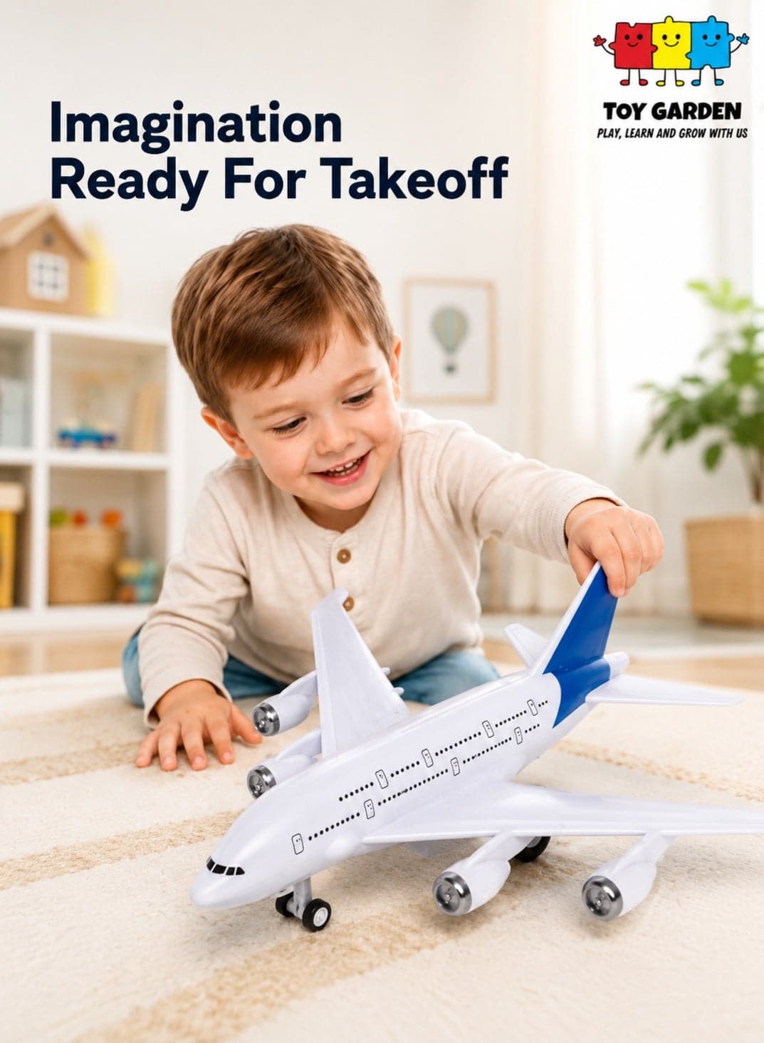Diecast Metal Airplane Model Toy for Kids, Pull-Back Aircraft Model Plane with Light Effect, Realistic Airplane Model for Boys and Girls, Durable Metal Body Mini Plane Toy Gift for Children, Educational Collectible Plane Toy