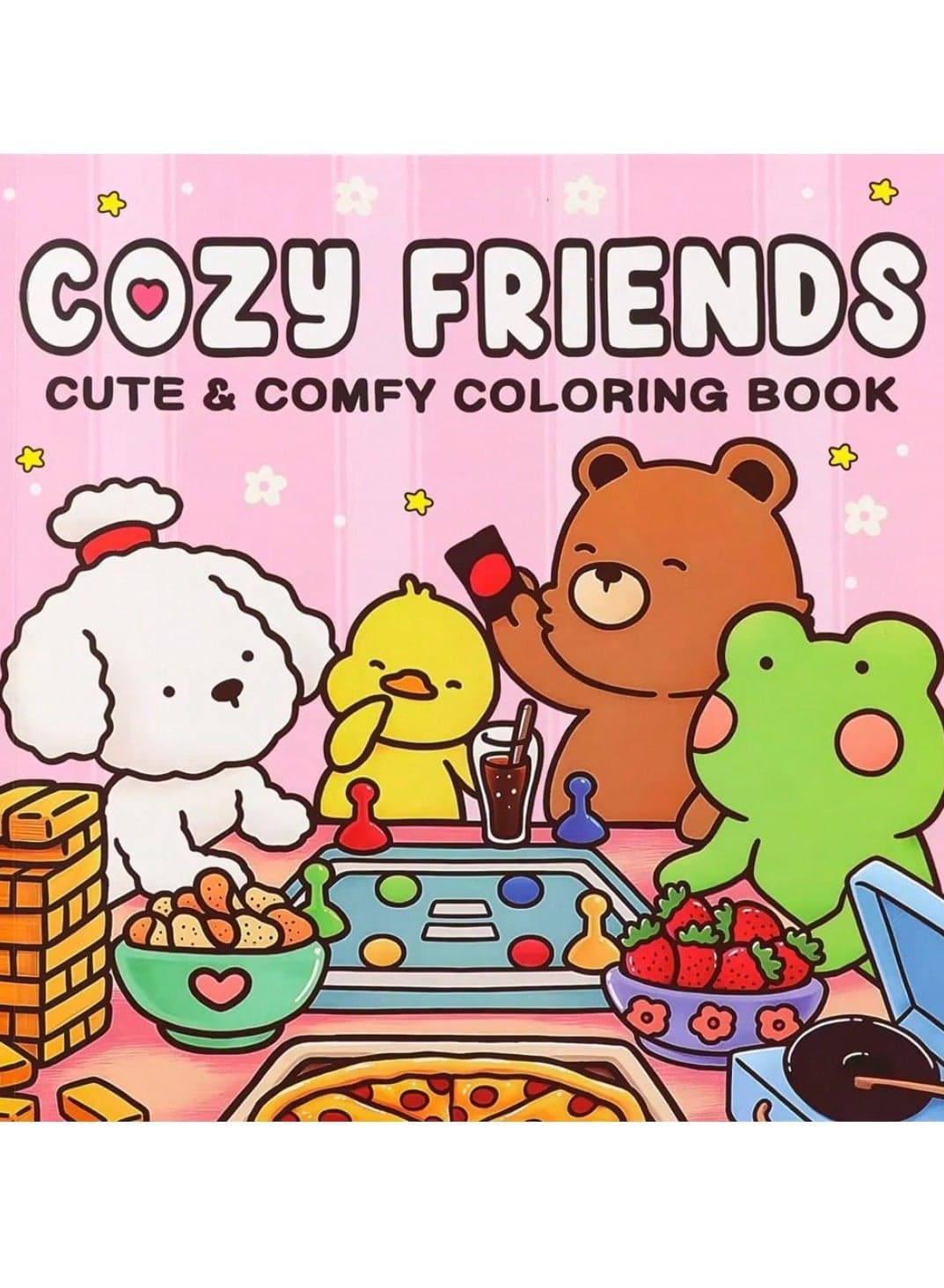 Coloring Book for Adults & Teens – Cozy Friends Edition Featuring Cute & Relaxing Animal-Themed Scenes and Whimsical Cartoon-Style Art | Ideal for Stress Relief, Creative Expression & Artistic Fun | Perfect Gift for Birthdays, Christmas, Halloween & Valentine’s Day