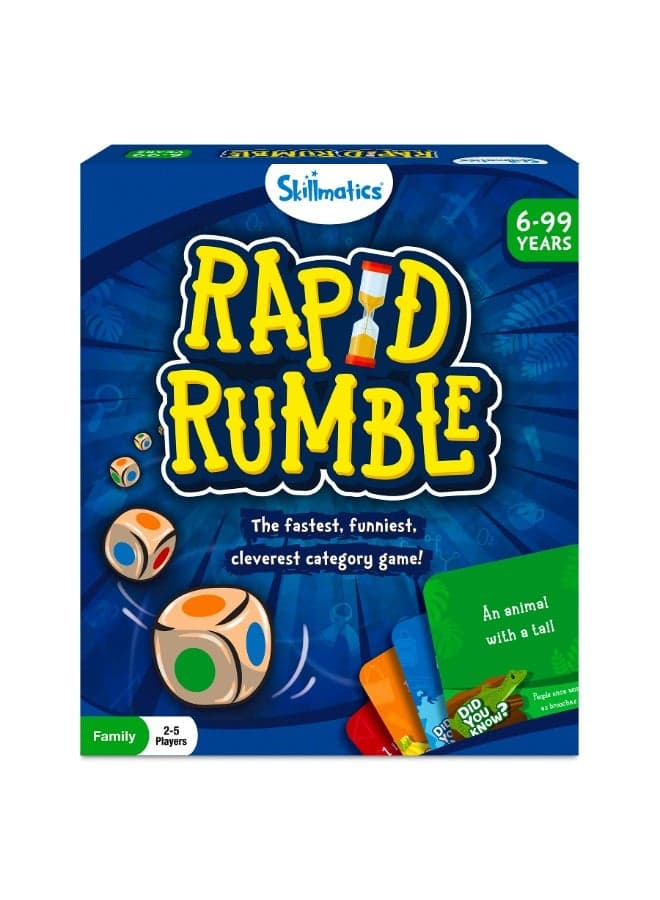 Rapid Rumble - Fast-Paced Board Game for Kids, Teens & Adults, Fun for Family Game Night & Educational Toy, Quick-Thinking Card Game, Gift for Ages 6, 7, 8, 9 & Up