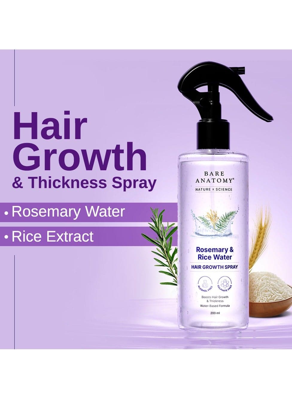 Rosemary Water Spray for Hair Growth