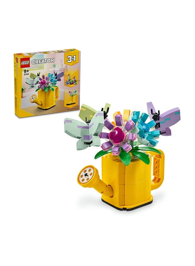 Creator 3in1 Flowers in Watering Can Nature Toys 31149 (Age 8+, 420 Pieces)