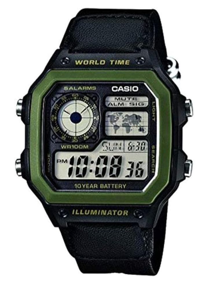 Men Classic Digital Watch AE-1200WHB-1BVDF - 42 mm - Black