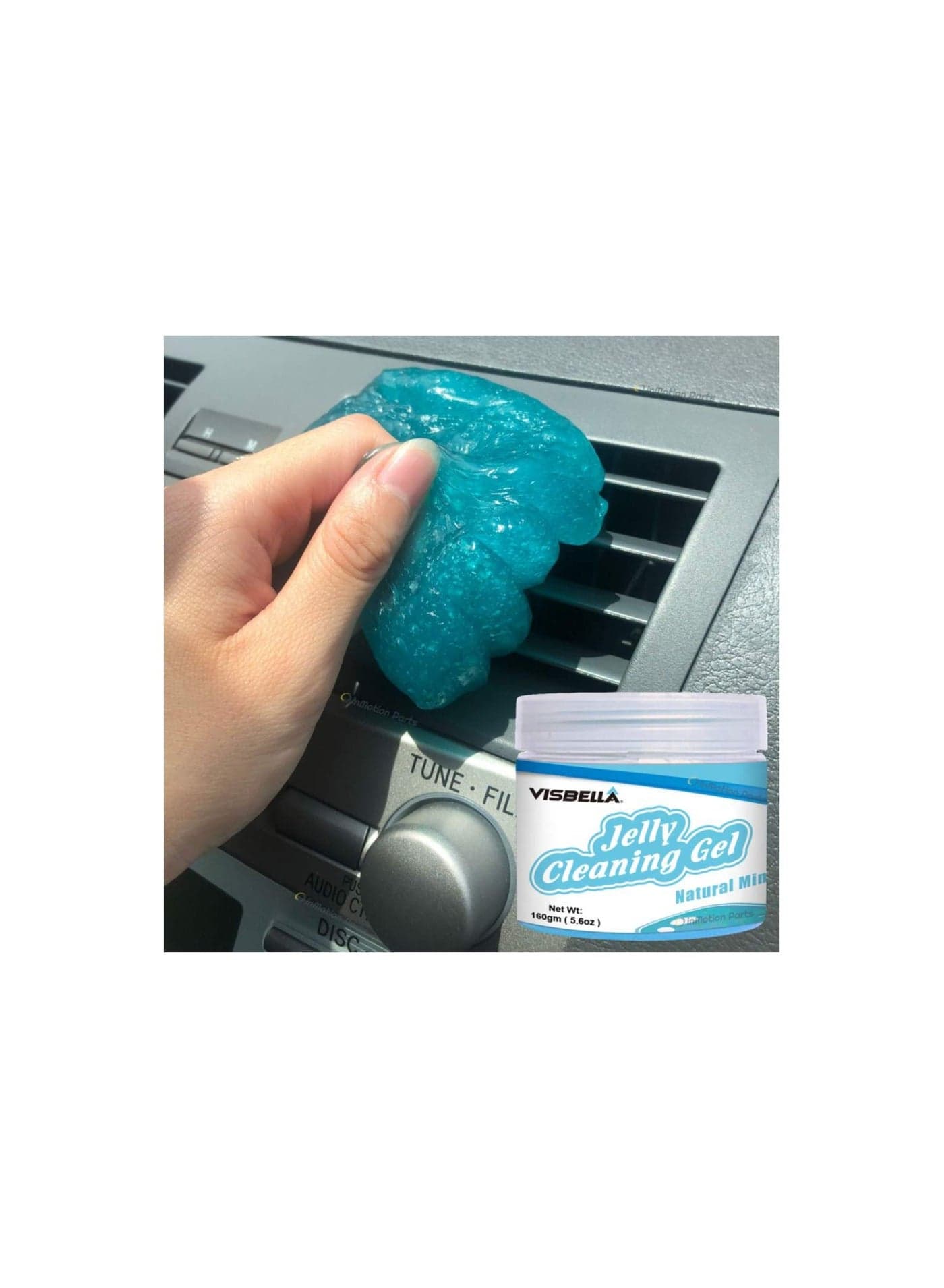 Visbella Jelly Cleaning Putty Magic Gel Slime Remove Dust, Dirt, Hair, Crumbs for Car Interior Home Office Electronics PC Laptop Keyboard Air Vent Instrument