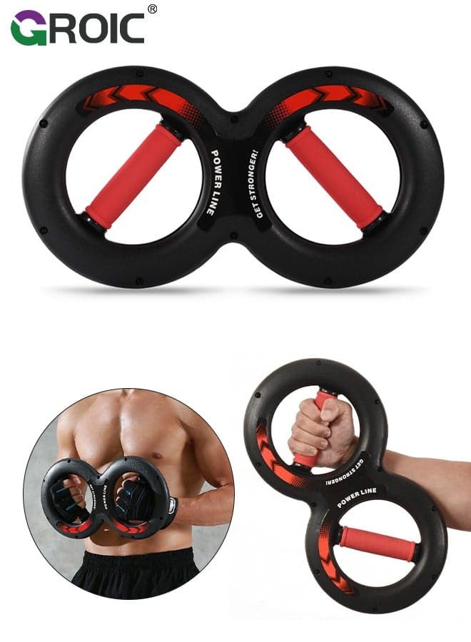 Wrist Grip Strength Trainer, Spinning Burn Muscle Training, Gym Multifunctional Hand and Forearm Trainer, Gripper Exerciser Strengthener for Arm and Full Body Muscle Training
