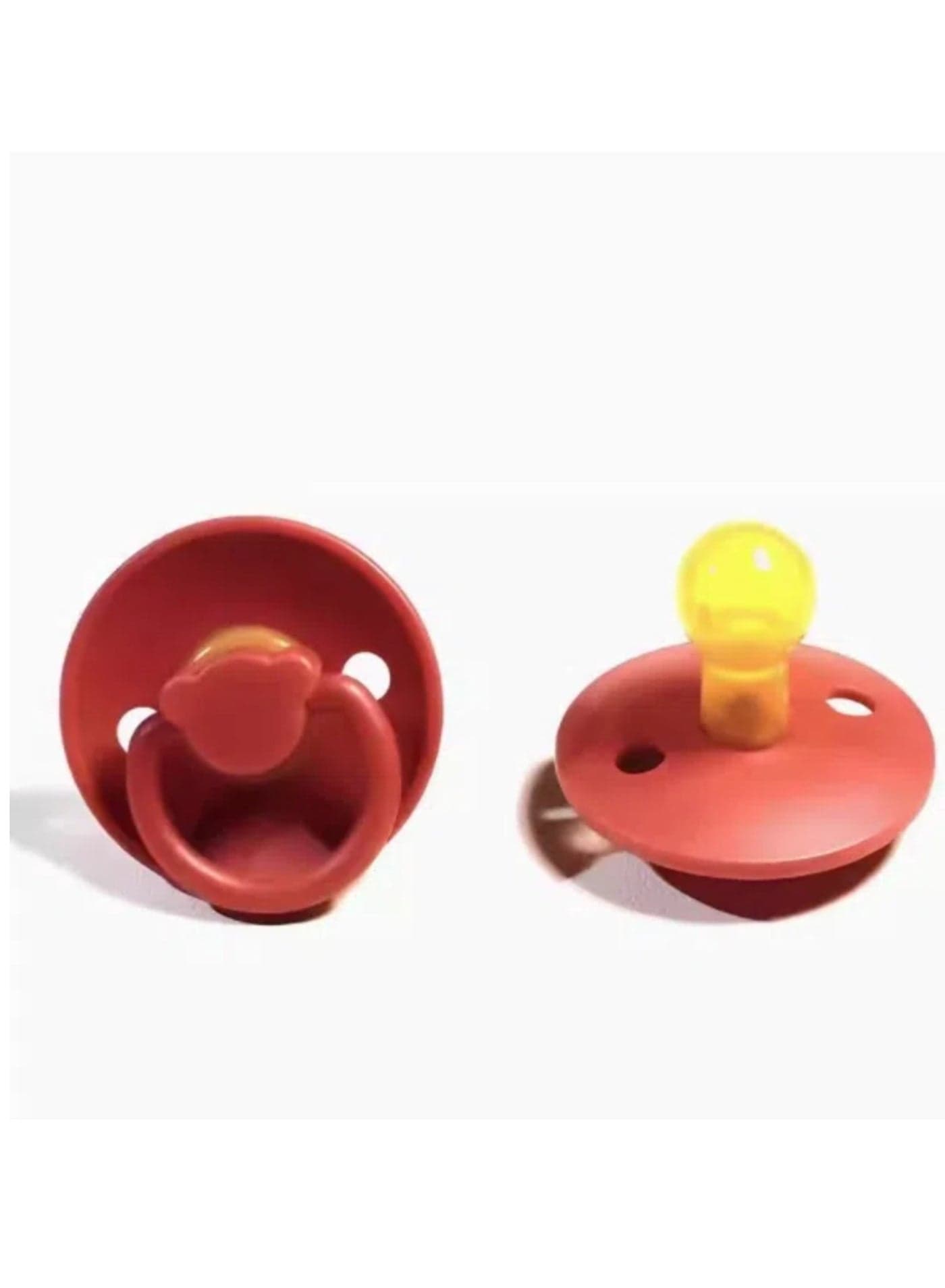 Baby Pacifiers | 1-Pack Soothers | Panda Nipple | BPA-Free Natural Latex Food Grade | Super Soft Bite Resistance | Sleep Anti-Flatulence | Baby Teething Toy | Red