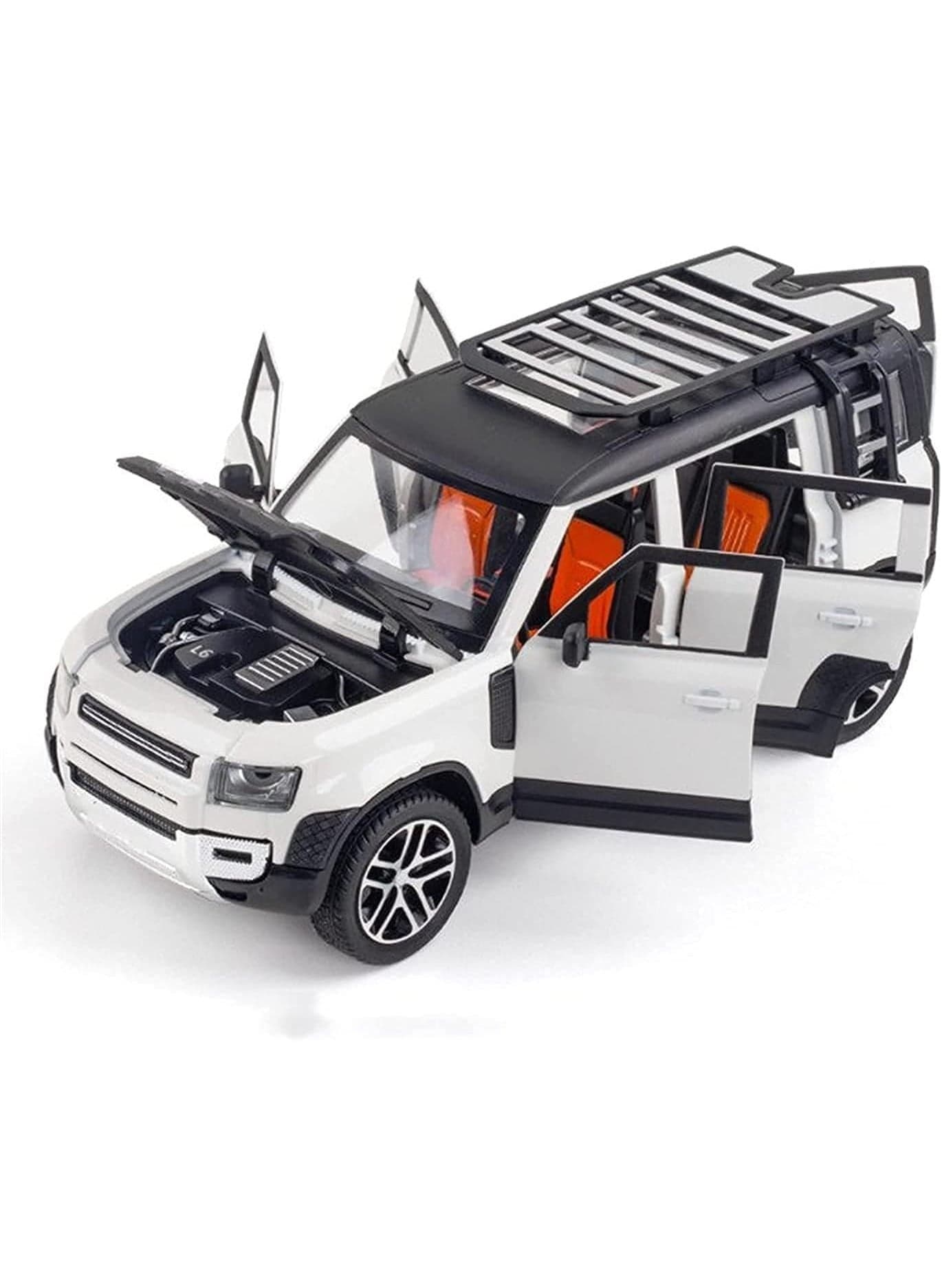 1/24 Scale Simulation of Land Rover Defender Alloy DieCast Toy – Simulation Sound, Light, Pull Back, Collection, Children Gifts Model Car