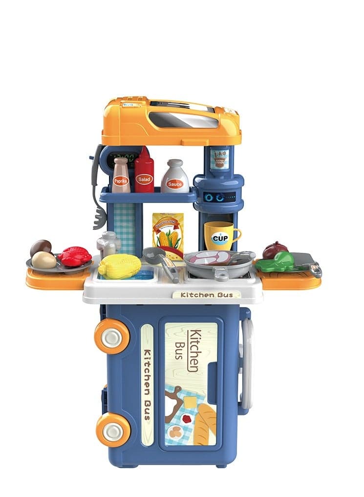 32 Pcs Multifunction Kitchen Set in Bus Theme for Kids