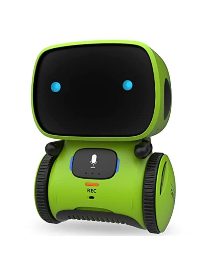 Smart robot toys for children, interactive with a touch sensor, voice-controlled, singing, dancing, recording, repeating, and birthday gifts for boys and girls aged 3-9 years.
