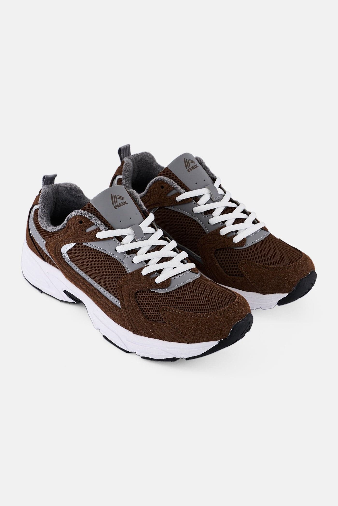 Men Brand Logo Lace Up Outdoor Shoes, Dark Brown
