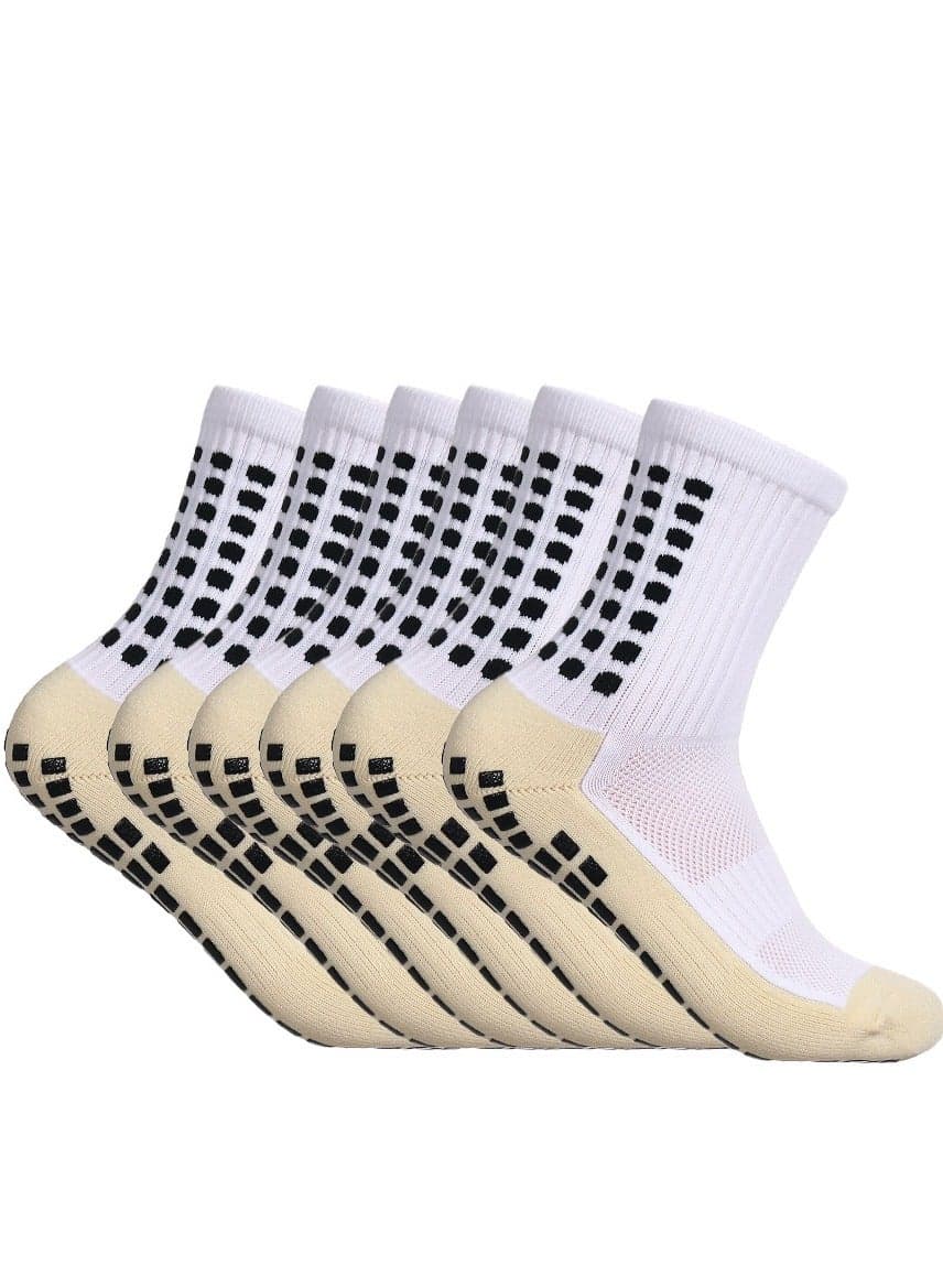 3 Pairs of Grip Socks, Tight Fitting Grip Socks Football Socks Wear-Resistant Football Non-Slip Football Men for Training