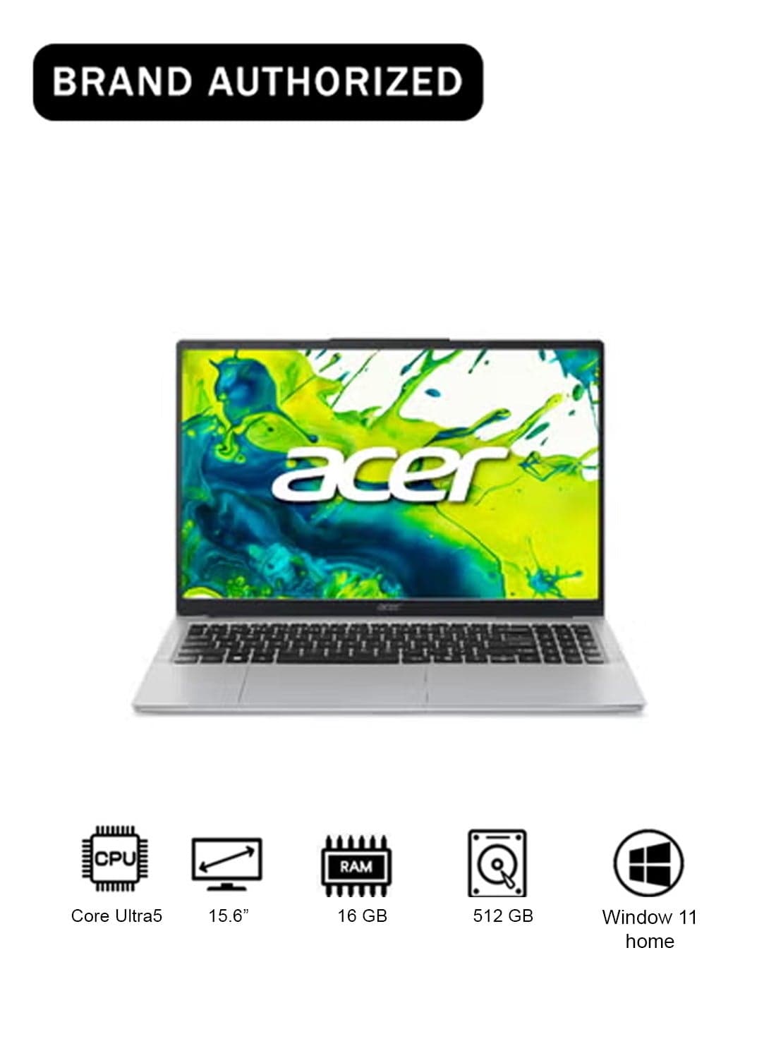 Aspire Lite Laptop With 15.6-Inch FHD Display, Core Ultra 5-115U Processor/16GB/512GB SSD/Windows 11 Home silver