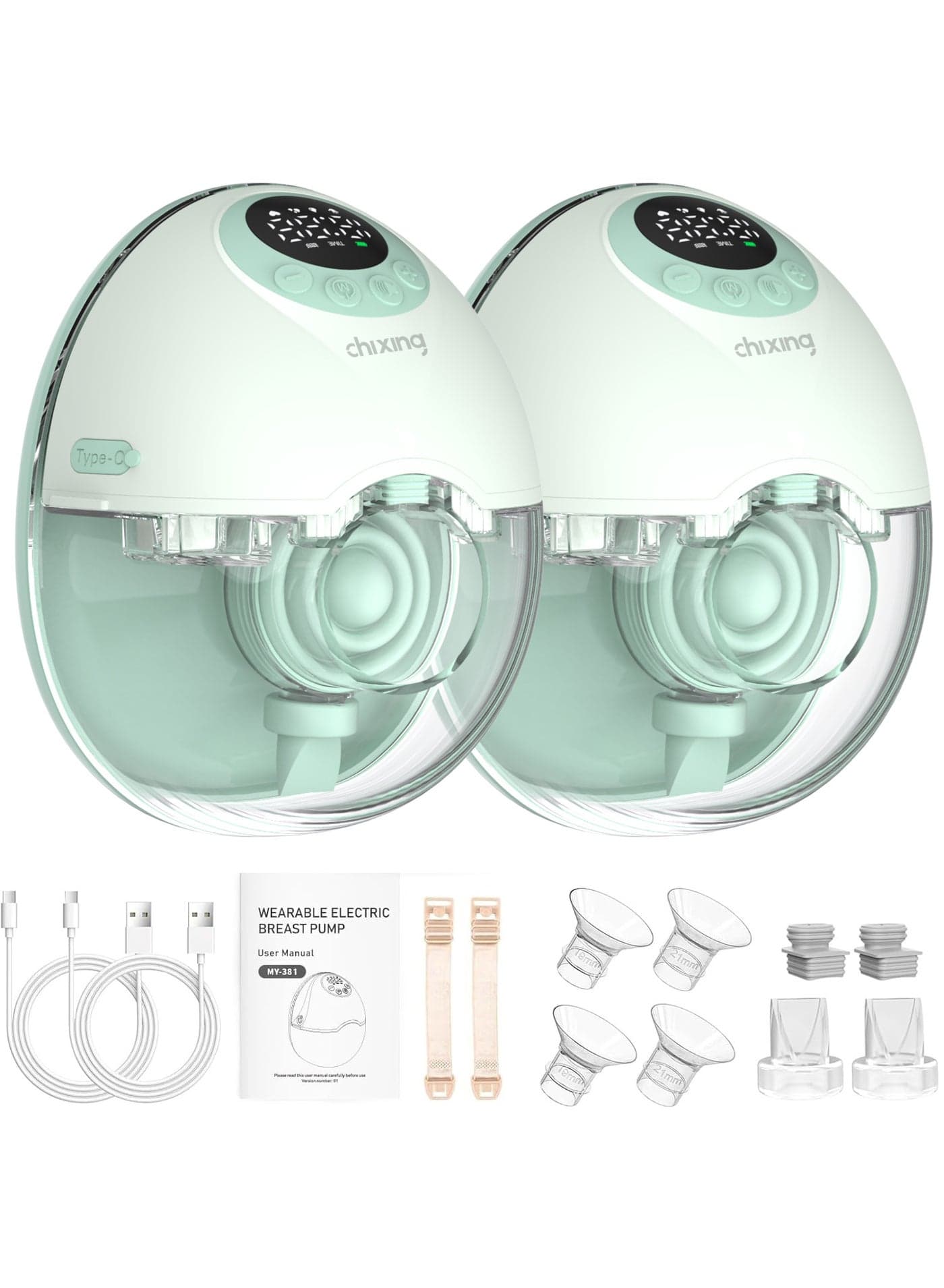 Smart Wearable Electric Breast Milk Pump, 2-Pack Breast Pump Hands Free, Stand & Dustproof Design, 4 Modes & 12 Levels, Breast Milk Pump with Voice Alerts, 1200mAh Battery, Ultra-Quiet ≤48dB, LED Display, Memory Function