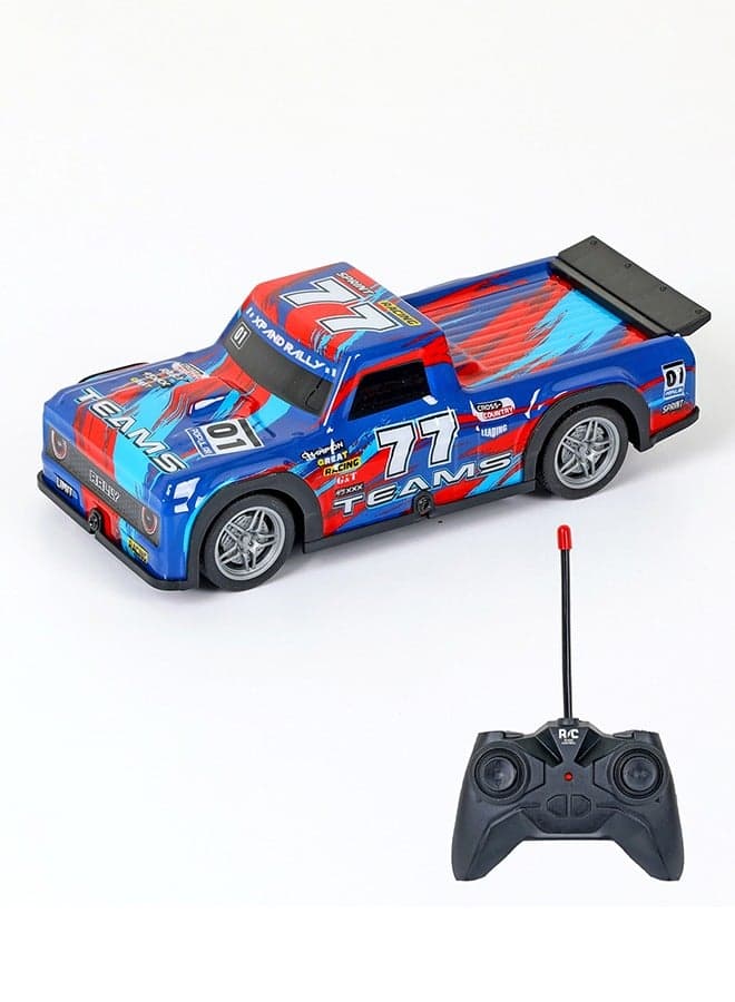 Kool Speed Luminous Remote Control Truck, Light Up RC Car Toys, 2.4GHz 1:22 Scale 15KM/H Off-Road with Cool LED Lights Racing Rechargeable Toy Car for Christmas Birthday Kids Boys for 6-7 8-12 Year Old- Blue