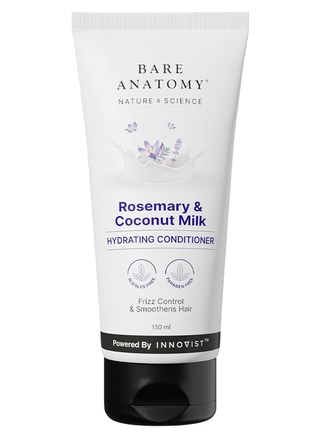 Nature x Science Rosemary & Coconut Milk Hydrating Conditioner | Natural conditioner for dry, dull & frizzy hair | SLS & Paraben Free | Conditioner for Women & Men | 150mL