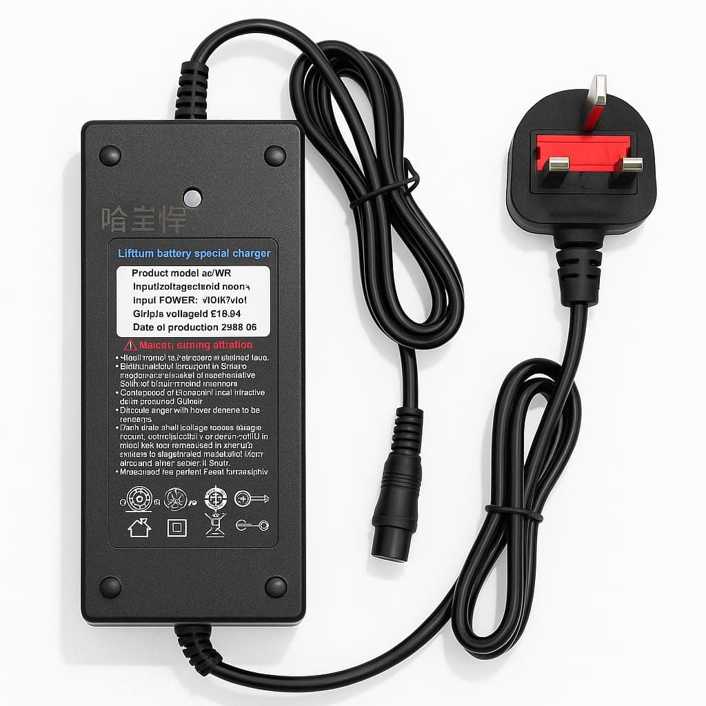 FUKUKAWA® 48V2A Charger for Electric Scooter & E-Bike | Smart Lithium Battery Charger 220V 50Hz 115w Max | DC 54.6v Output with 3-Pin Connector & UK Plug | Fast & Safe Charging Adapter
