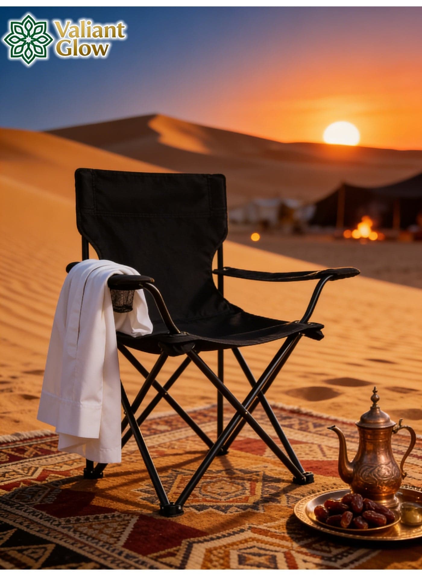 (Portable emergency chair) Portable camping chair (with carrying bag) | Folding fishing chair with armrests and cup holder | Can be used as a sports chair, outdoor chair, and lawn chair | Durable and multifunctional folding chair | Portable beach chair