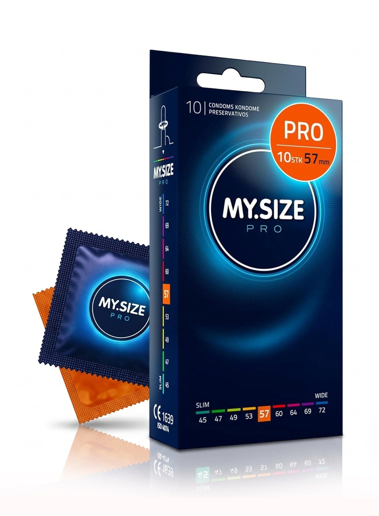 Ultra Thin Condoms 10 Pieces (57 Size) – Odorless, Long Lasting, Sustainable, Premium Quality for Maximum Comfort, Pleasure, and Sexual Health – Proper Fit Reduces Risks and Enhances Protection – Latex Men Condoms Available in Multiple Sizes (45 to 72)