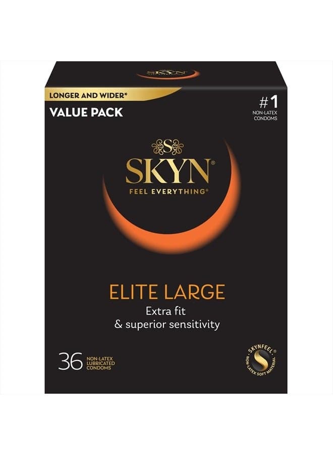 Elite Large Non-Latex Condoms, 36 Count