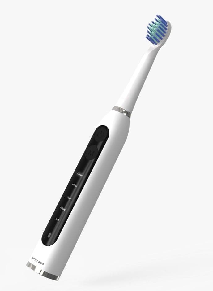 Lifestyle Electric Toothbrush with 5 Cleaning Modes and 2 Replacement Brushes / 50 Days Battery Life / High-Quality Bristles / Advanced Cleaning / Type-C Charging Interface- White