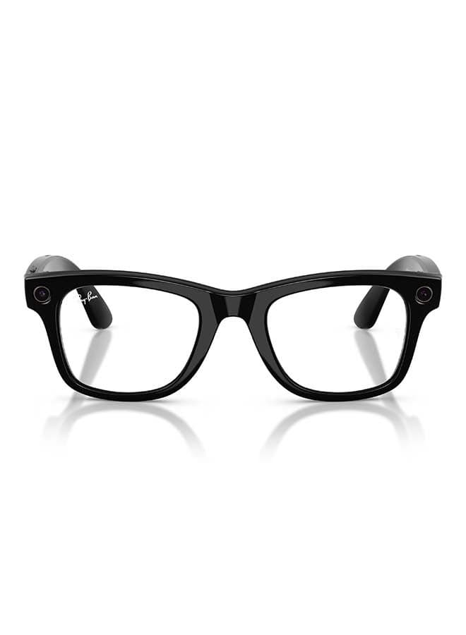 RAY-BAN Wayfarer (Gen 2) Shiny Black Frame Clear to Graphite Green Transitions Lens Large High bridge Shiny Black Clear to Graphite Green Transitions