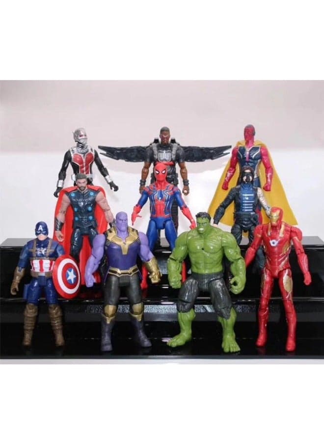 10 Pieces Superhero Action Figures Sets Marvel Hero Series Collectible Ornaments Avengers Infinity War Action Figure Set