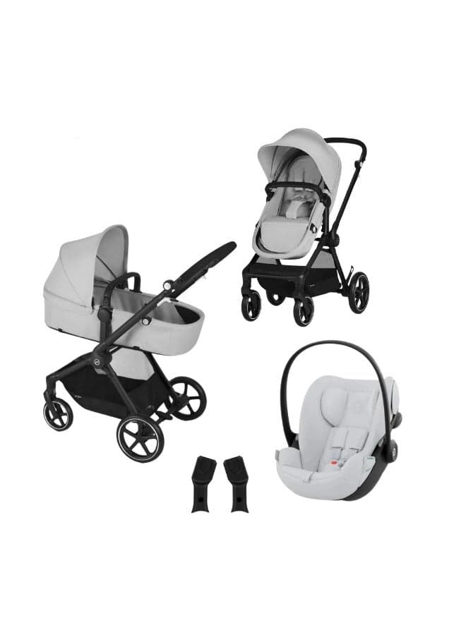 Cybex - EOS Travel System Stone Grey (Frame Black) - Cloud G Fog Grey