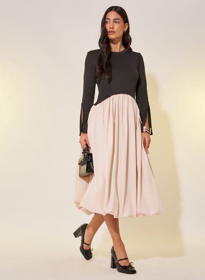Panel Balloon Dress