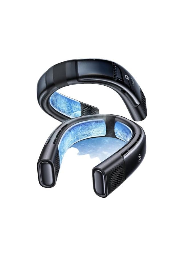 COOLiFY 2S Wearable Neck Air Conditioner Portable 360° Cooling Fan Instant Cooling Device Smart App Control 28H Battery Life Ultra Lightweight Whisper Quiet Design Powerful Heat Relief for Summer Outdoor Travel Work Sports
