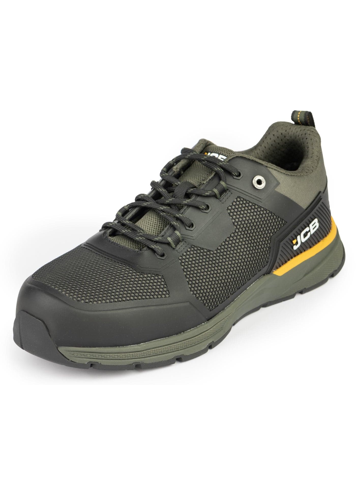 Lace-Up Safety Sneaker – Alloy Toe, Waterproof, Puncture Resistant, Anti-Static, Oil & Slip Resistant | JCB-0014C – Black/Olive