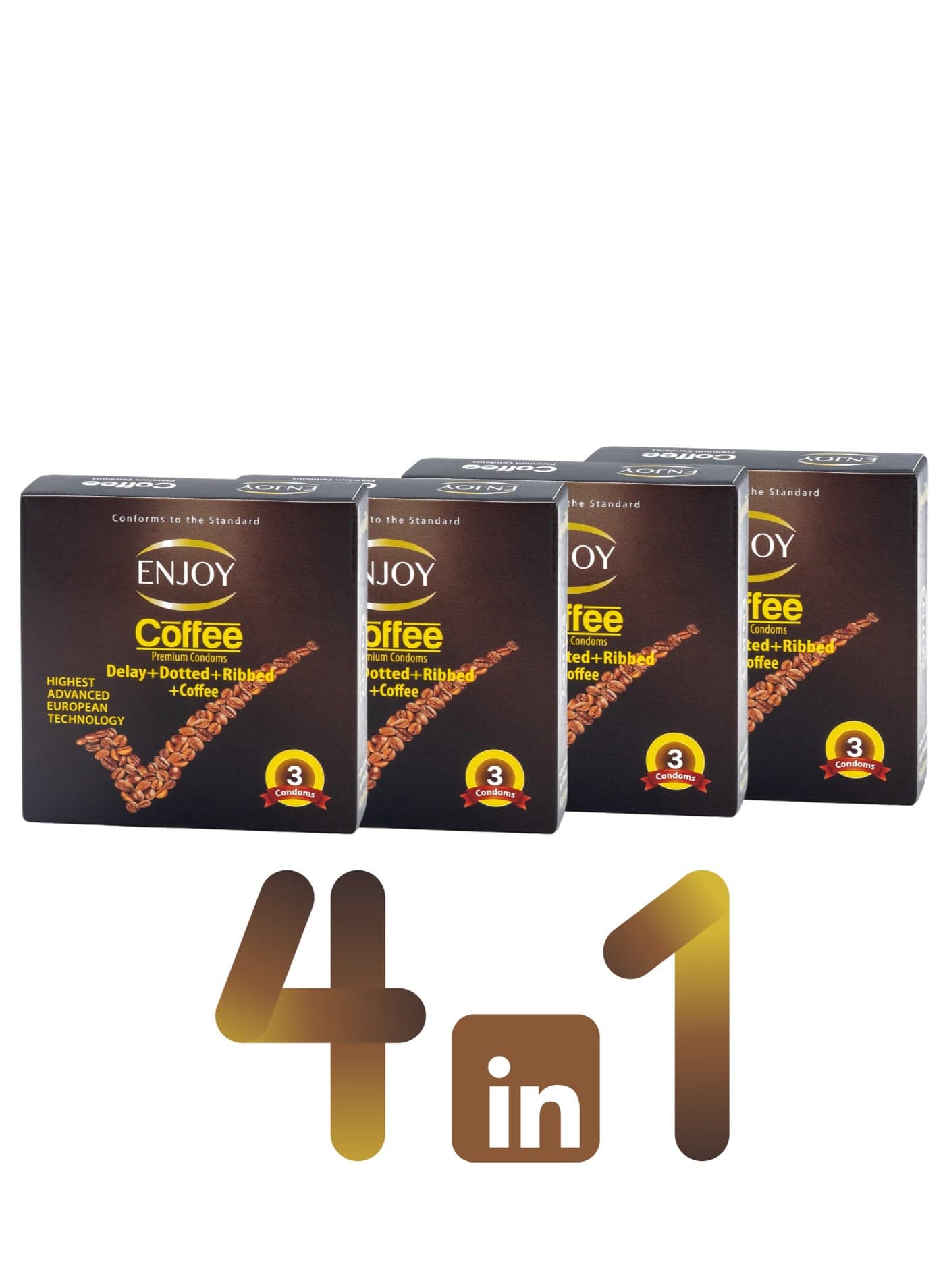 Pack Of 4 Coffee Premium Condoms