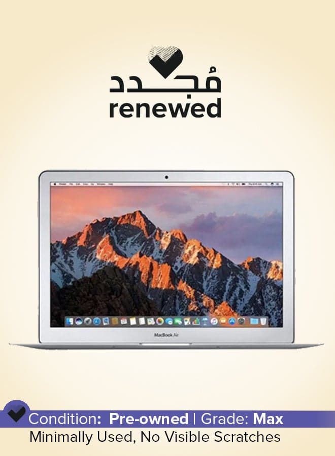Renewed - Macbook Air A1466 (2017) Laptop With 13.3-Inch Display,Intel Core i5 Processor/7th Gen/8GB RAM/120GB SSD/MacOS English/Arabic Silver