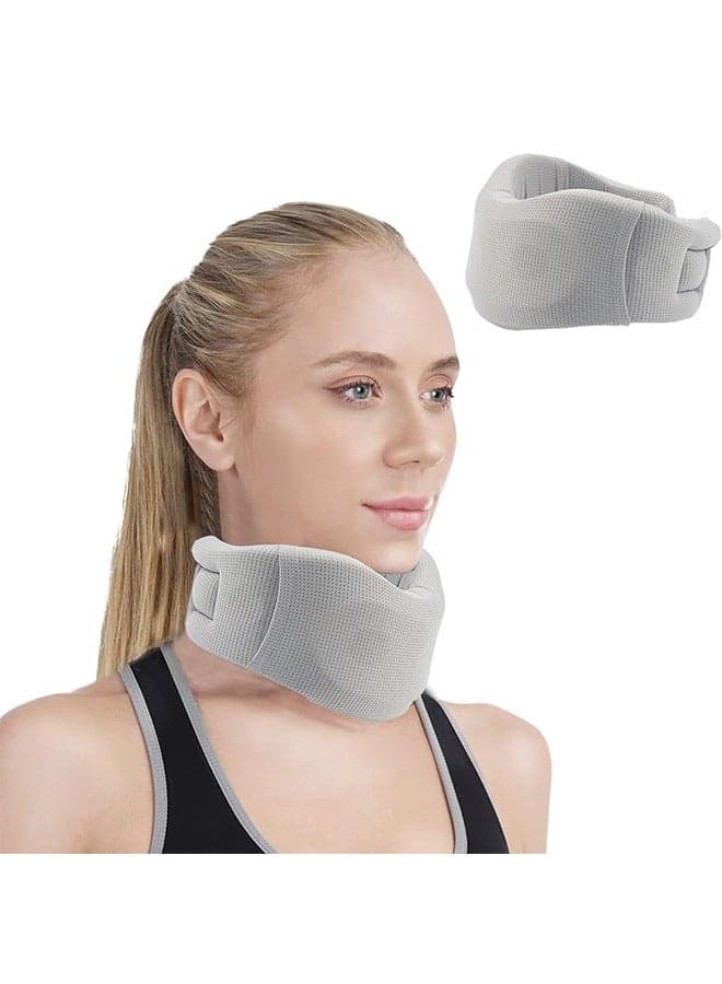 Neck Brace Cervical Collar - Neck Pain Relief and Neck Support Brace for Sleeping Soft Foam Wraps Keep Vertebrae Stable and Aligned for Relief of Cervical Spine Pressure