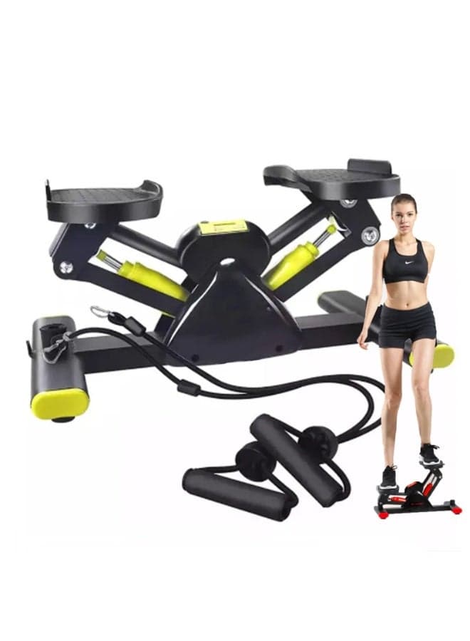 Steppers for Exercise Mini Stair Stepper, Cardio Workout Equipment, Twist Stair Stepper with Resistance Bands Up-Down Motion for Full Body Workout Exercise Equipment for Home
