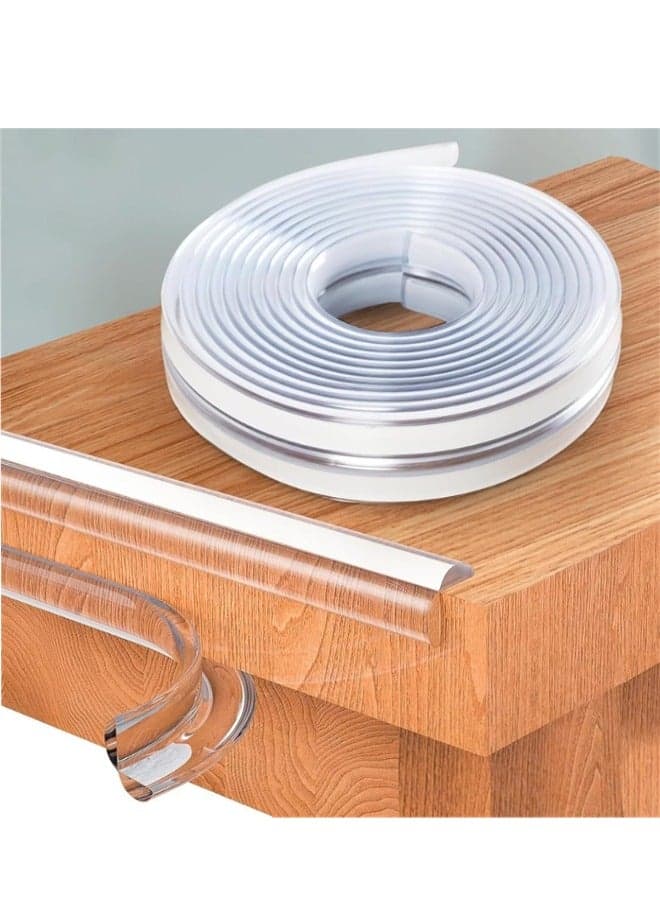 Silicone Soft Corner Protectors for Kids, 2M Baby Proofing Corner Protectors Pre-Tape Adhesive Table Edge Protector Strip for Kids Safety Child Table Cabinets Furniture Bumper for Table Cabinets Drawers