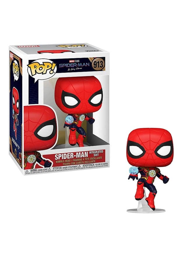 Pop Marvel Spider-Man No Way Home - Spider-Man Integrated Suit Collectible Vinyl Figure, Official Merchandise, Toys for Kids & Adults, Perfect for Movie Fans, Model Figure for Collectors- 56829