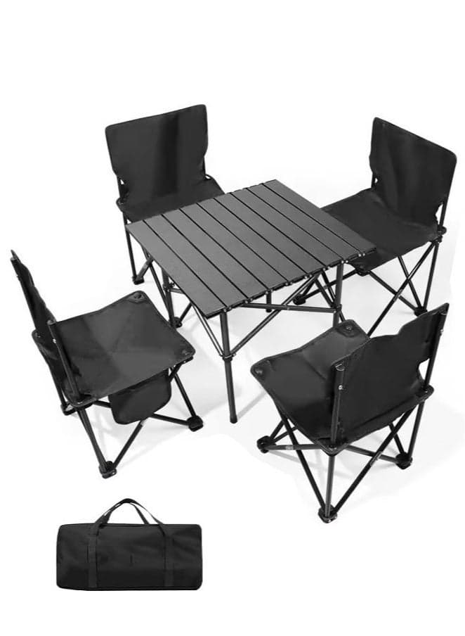 Camping Furniture Set,Foldable Camping Tables and Chairs, Portable Family Outing Camping Picnic Table And Chair Set,Multifunctional Foldable Travel Table and Chairs Set Camping Table For Outdoor BBQ,Cooking,Party, Beach