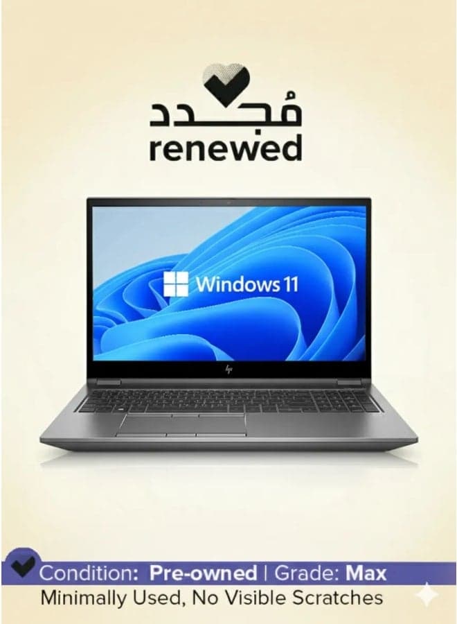 Renewed HP ZBOOK FURY 15 G8 | Intel Core i7-11th GEN (H) | 15.6" inch | NVIDIA Quadro T1200 VGA 4G| RAM 32G| Hardisk 512G | 6 Months Warranty English Gray