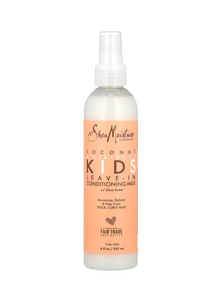 SheaMoisture, Kids, Leave-In Conditioning Milk with Shea Butter, Thick, Curly Hair, Coconut & Hibiscus, 8 fl oz (237 ml)