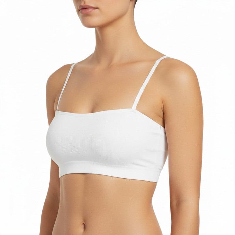 JOANNA Women's Casual Summer Crop Top Ribbed Texture Slim Fit Spaghetti Strap