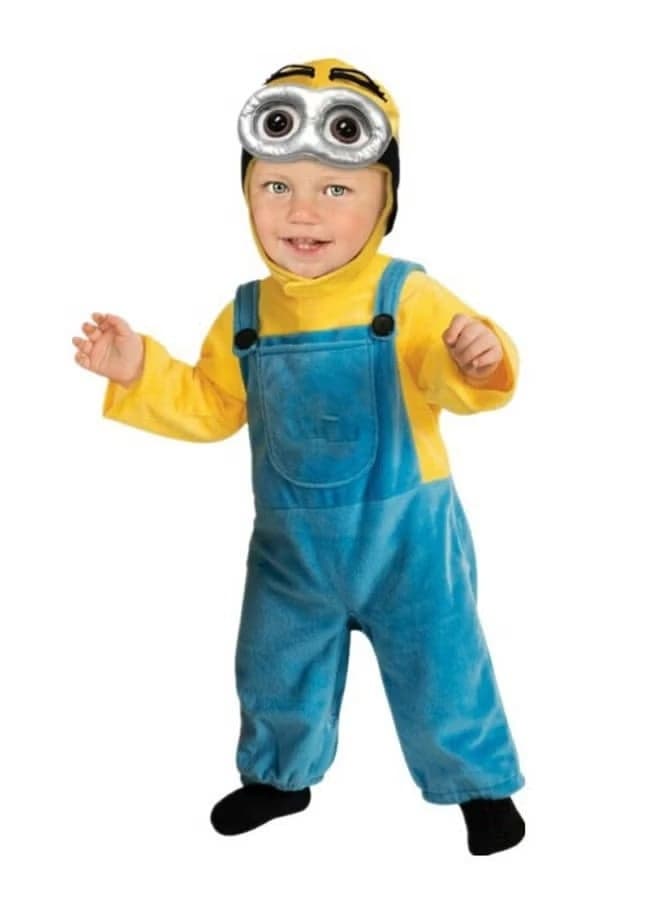 Cosplay Costume for Toddlers Boys - Jumpsuit with 3D Mask, Overalls Prints -Premium Polyester with Elastic Waist - for Halloween, Themed Parties, Role Play & Movie Events