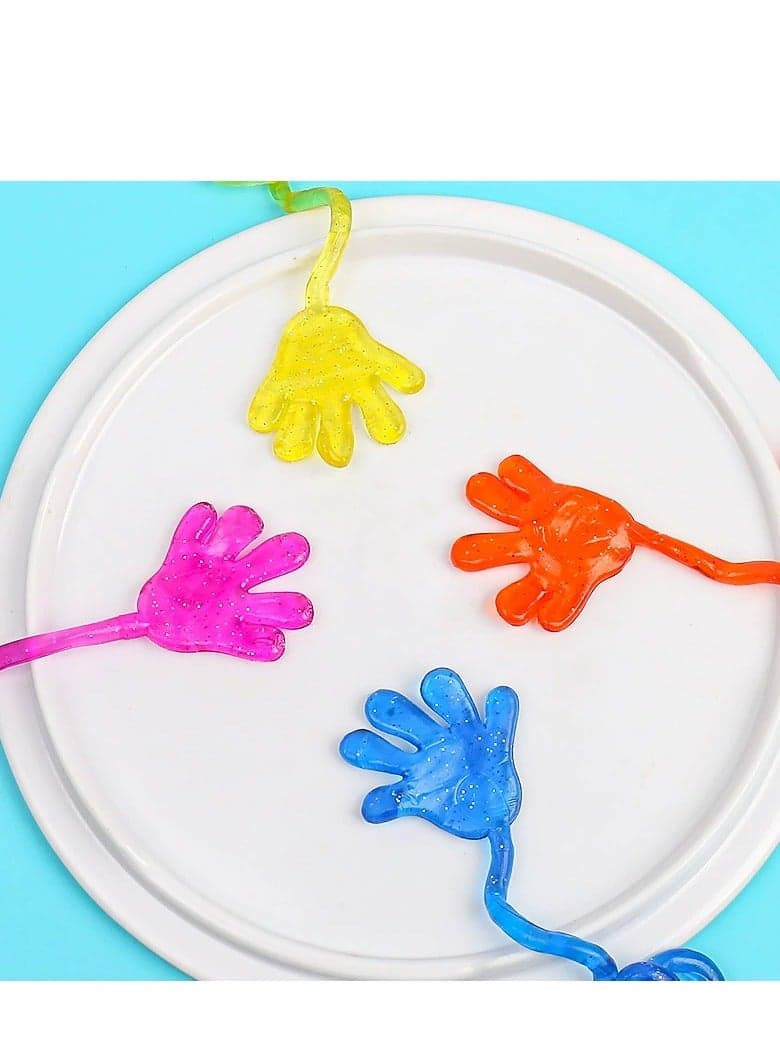 10 Pcs Sticky Hands for Kids,Sticky Hands Party Favors, Party Table Favor, Party Favor Set for Kids, Holiday Traditions, Extreme Stretch Fidget, Fun Fidget Toys for Kids