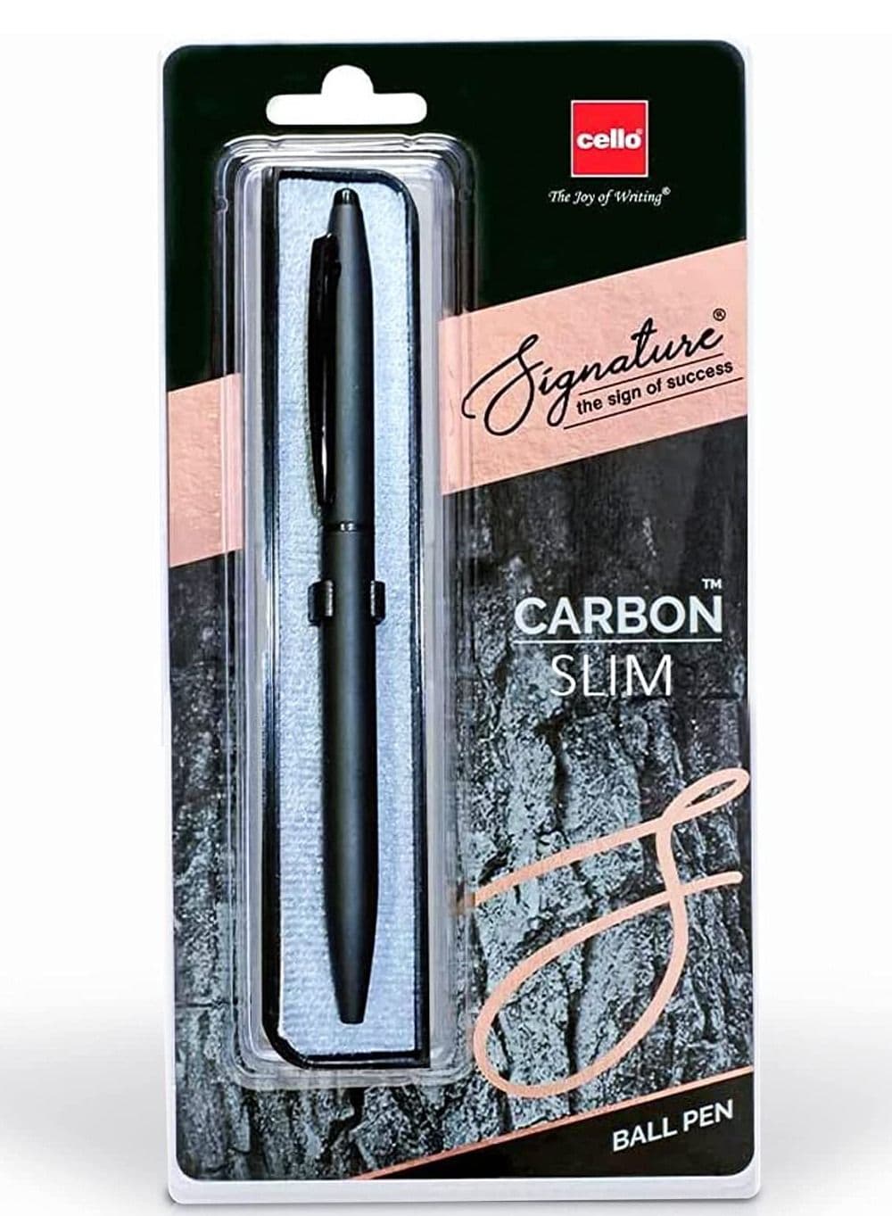 Signature Carbon Slim Ball Pen Blue Ink