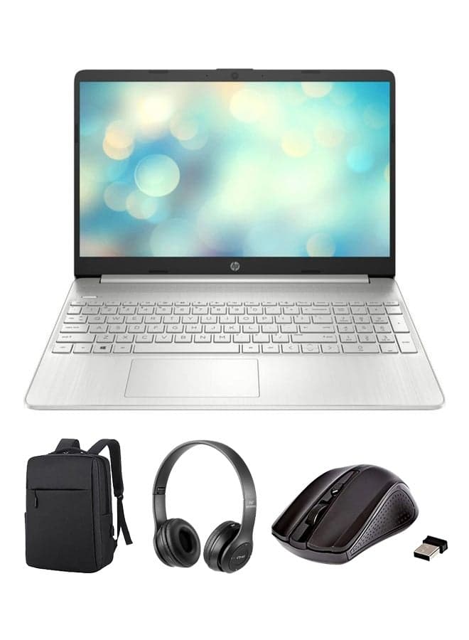 (Upgraded Version) 2023 Newest 15s Laptop With 15.6-Inch Display, Core i7-1255U Processor/16GB RAM/1TB SSD/Intel Iris Xe Graphics With Windows 11 With Laptop Bag + Wireless Mouse + BT Headphone English Silver